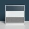 Luxor Modular Wall Room Divider System - Silver Frame - 70in. x 70in. Starter Wall - Wide Paneling MW-7070-FWCGWG - alternate 2
